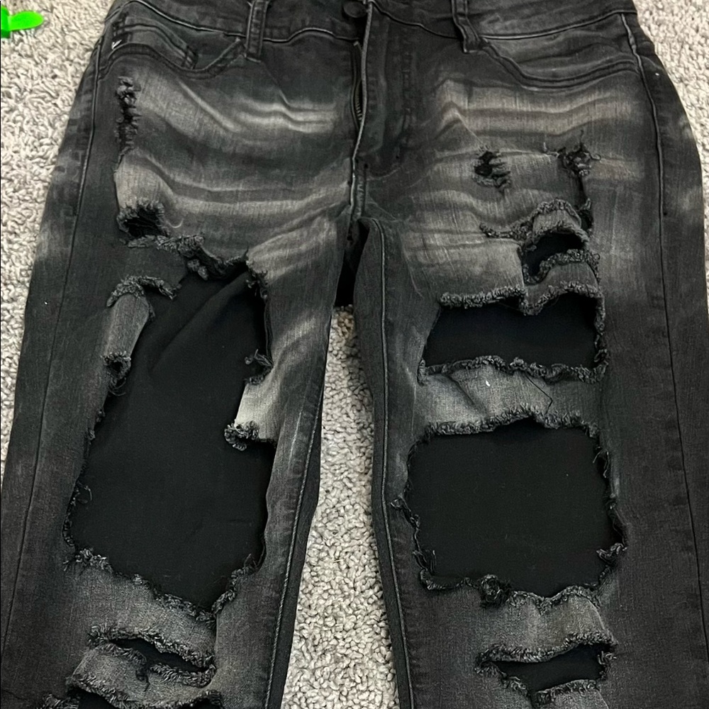 Distressed jeans